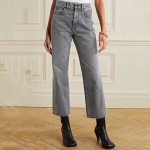 Slvrlake Wash Moonlight Blue London Crop Straight Leg Jeans Sz 26